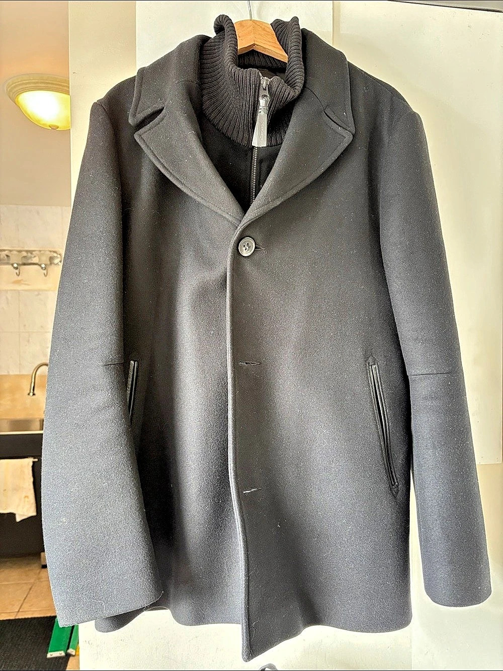 Mackage Men's Black WoolCoat Size 44